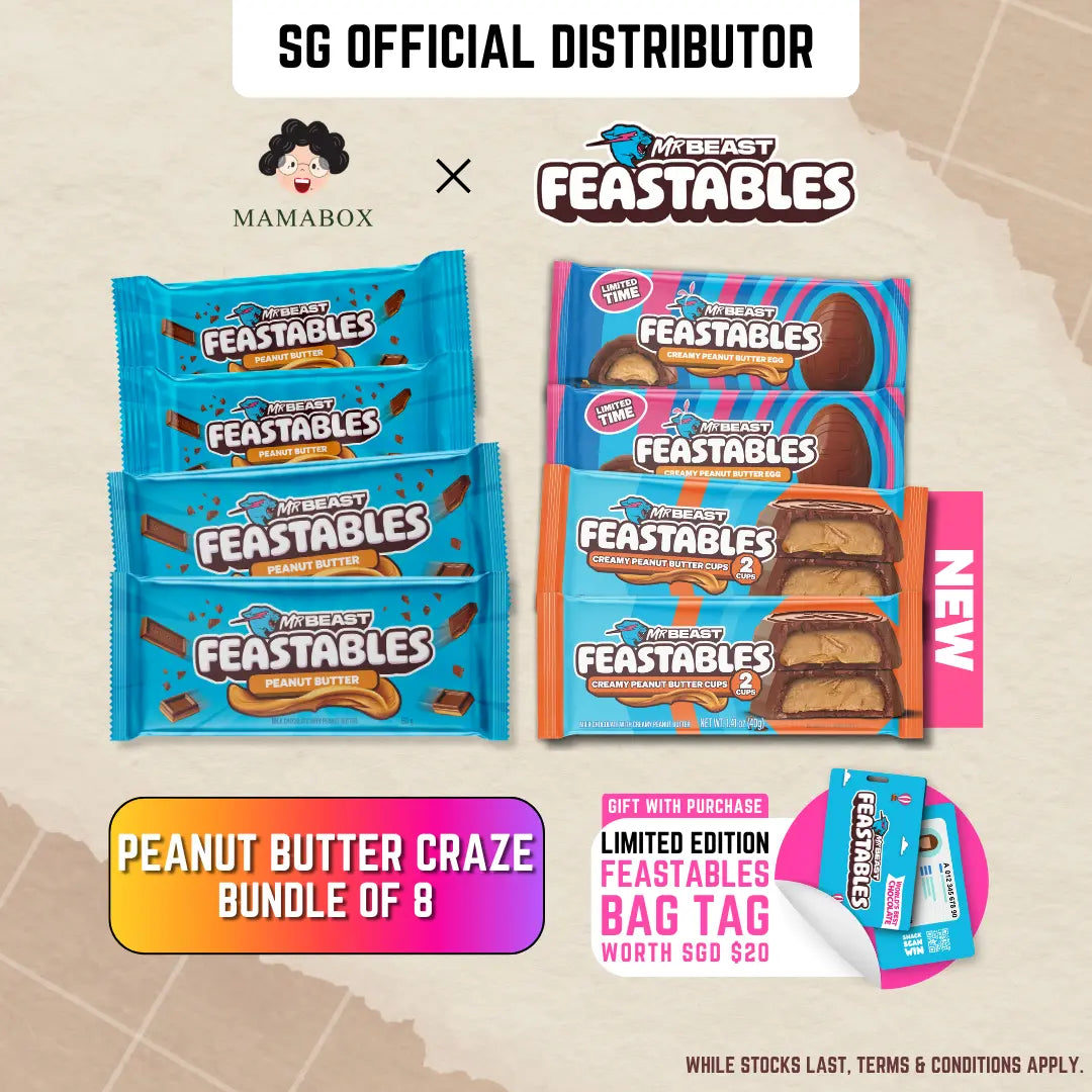6 Counts Feastables Mr. Beast -  Creamy Peanut Butter Egg 35g - mamabox.sg