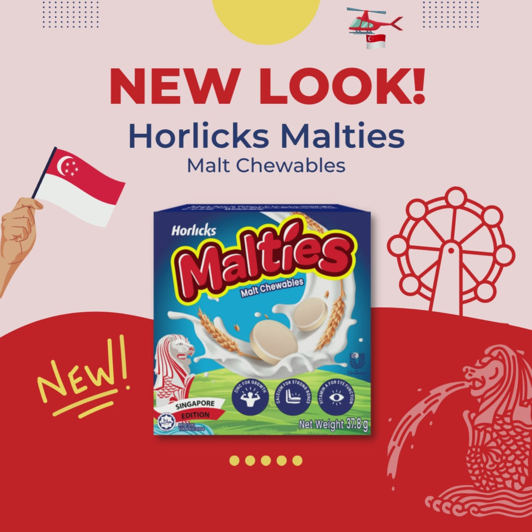 Horlicks Malties Malt Candy SG Edition (37.8g x 6 Boxes)