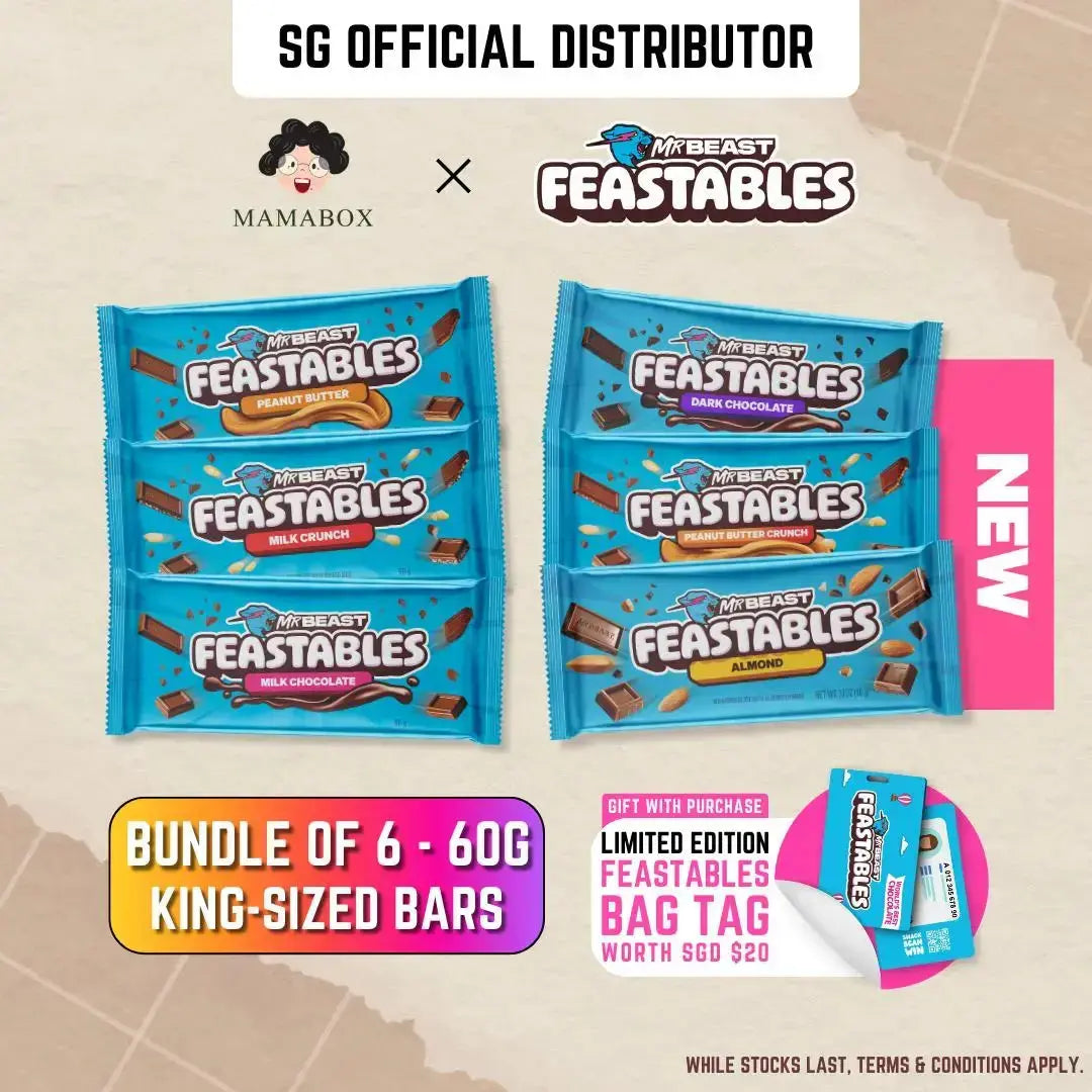 Assorted Flavors 5 Counts Feastables Mr. Beast - King Sized 60g - mamabox.sg