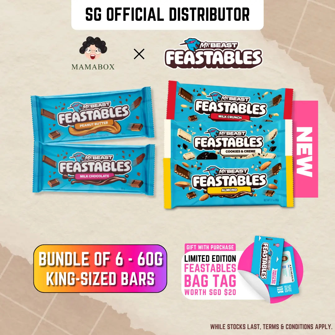 Assorted Flavors 6 Counts Feastables Mr. Beast - King Sized 60g - mamabox.sg