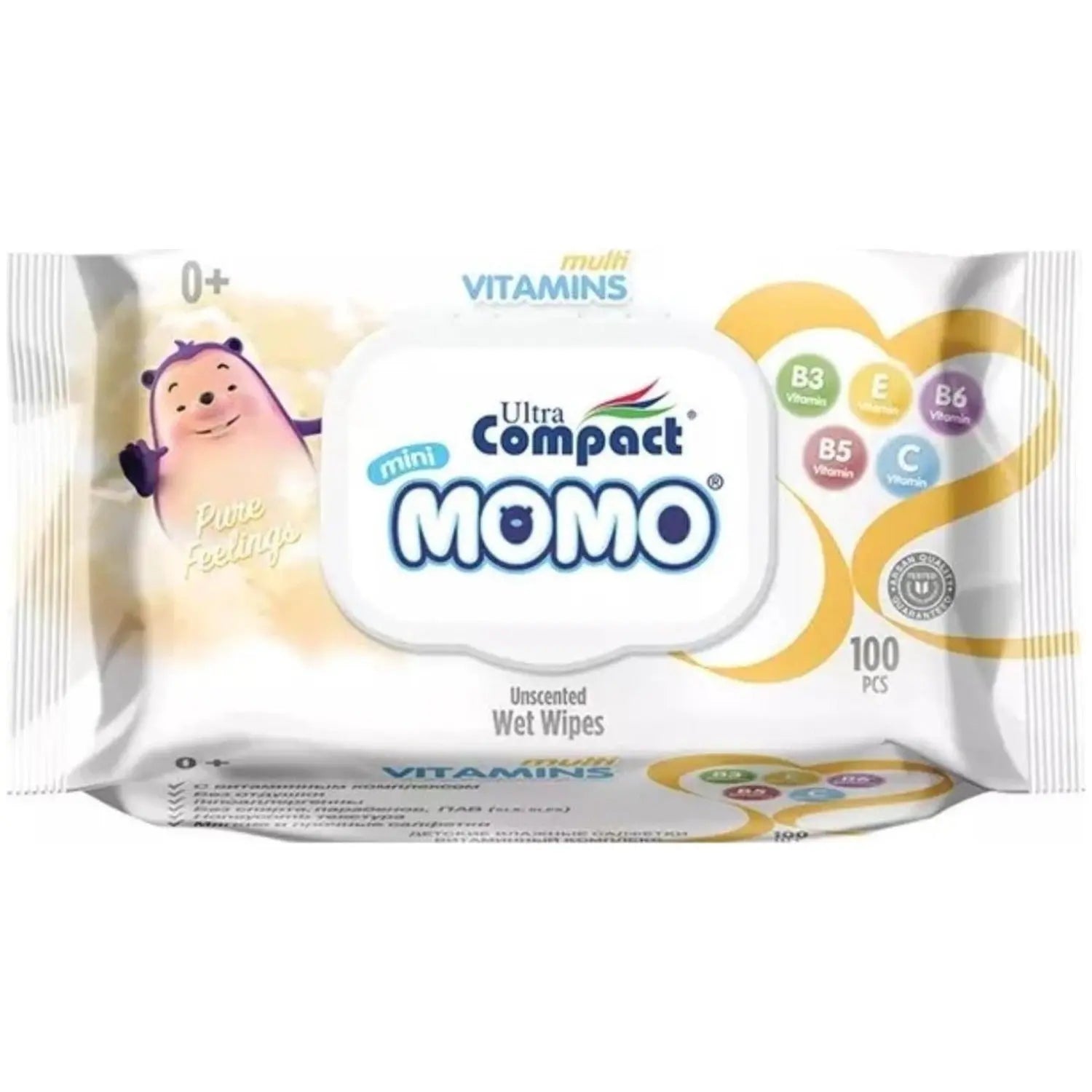 [Bundle Deal] Ultra Compact Mini Momo Multi Vitamins Baby Wipes 100pcs - mamabox.sg