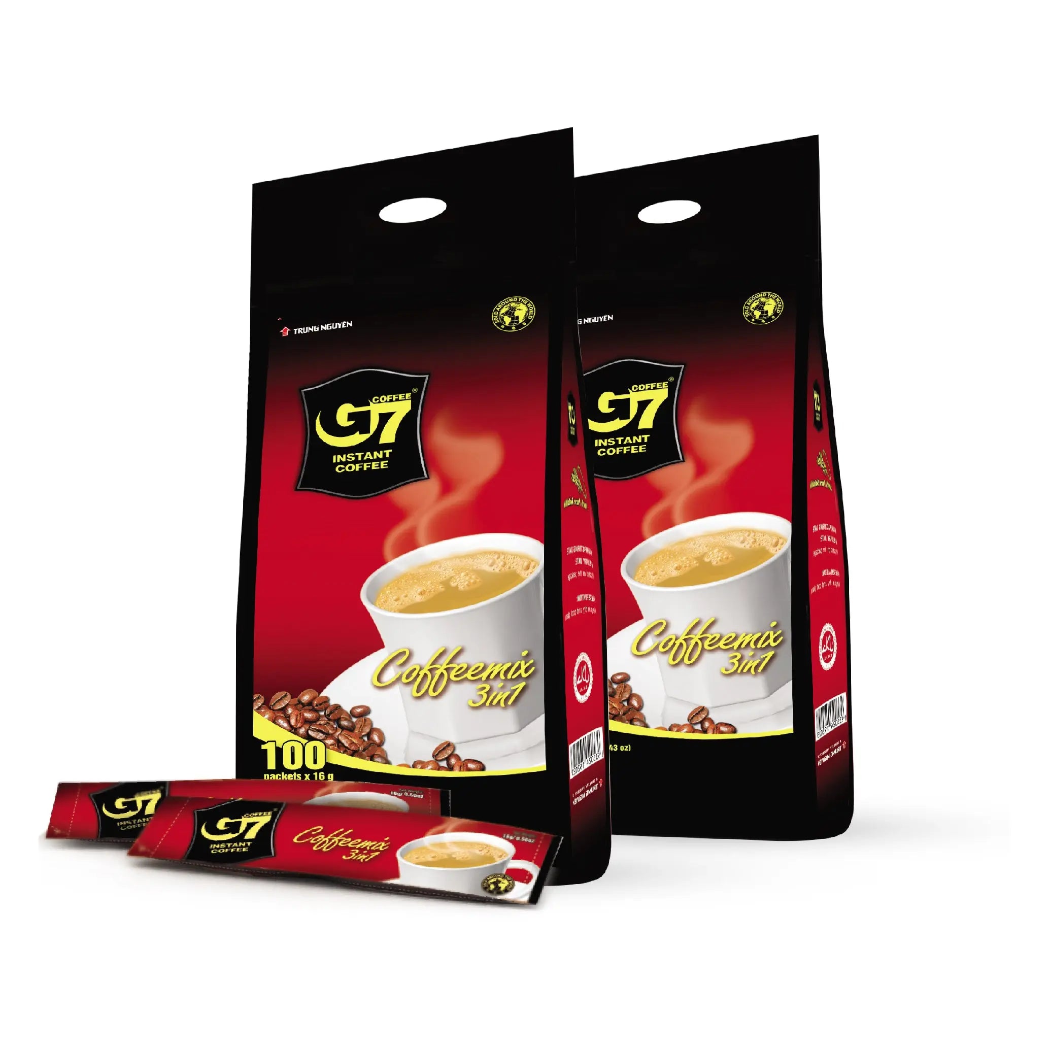 [Bundle of 2] G7 Instant Coffee (3 in 1, Espresso, Pure Black, Strong X2) - mamabox.sg