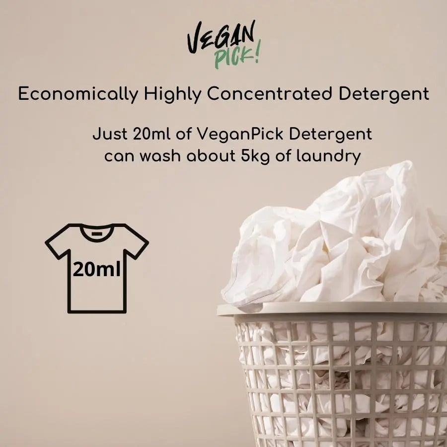 [Bundle of 2] VeganPick Unscented/ Signature Scent Laundry Detergent / Fabric Softener 1L ( 50 loads) - mamabox.sg