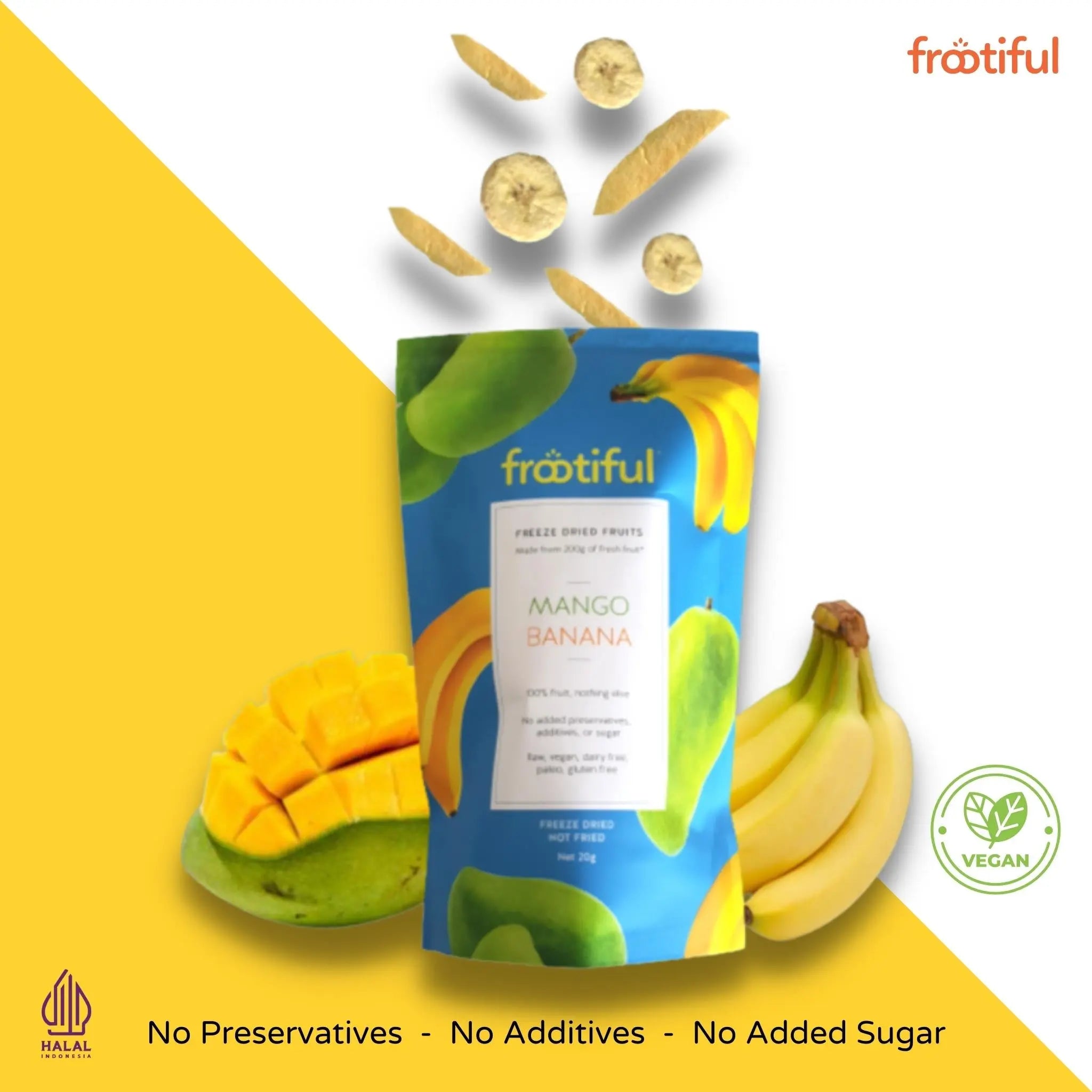 [Bundle of 4] Frootiful Freeze Dried Strawberry Banana/Pineapple Banana/Dragon Fruit Banana/Mango Banana 20g - mamabox.sg