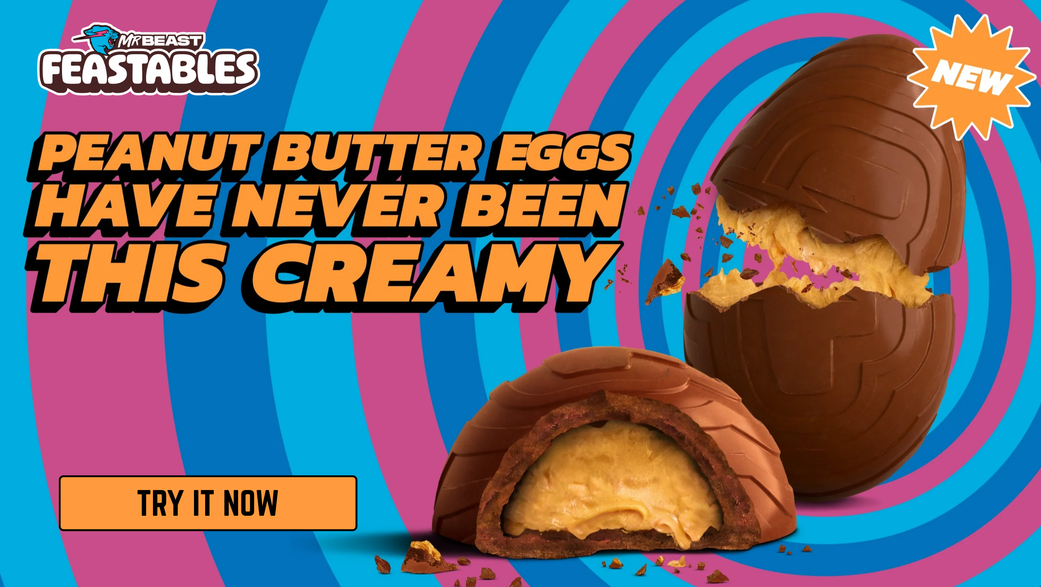 Feastables Mr.Beast Creamy Peanut Butter Egg Have Never Been This Creamy_New Variant_Try It Now
