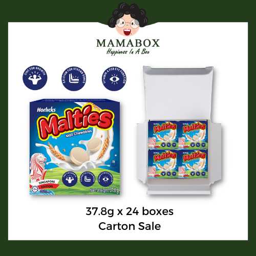 Horlicks Malties Malt Candy SG Edition 37.8g x 24 Boxes - Carton Sale - mamabox.sg