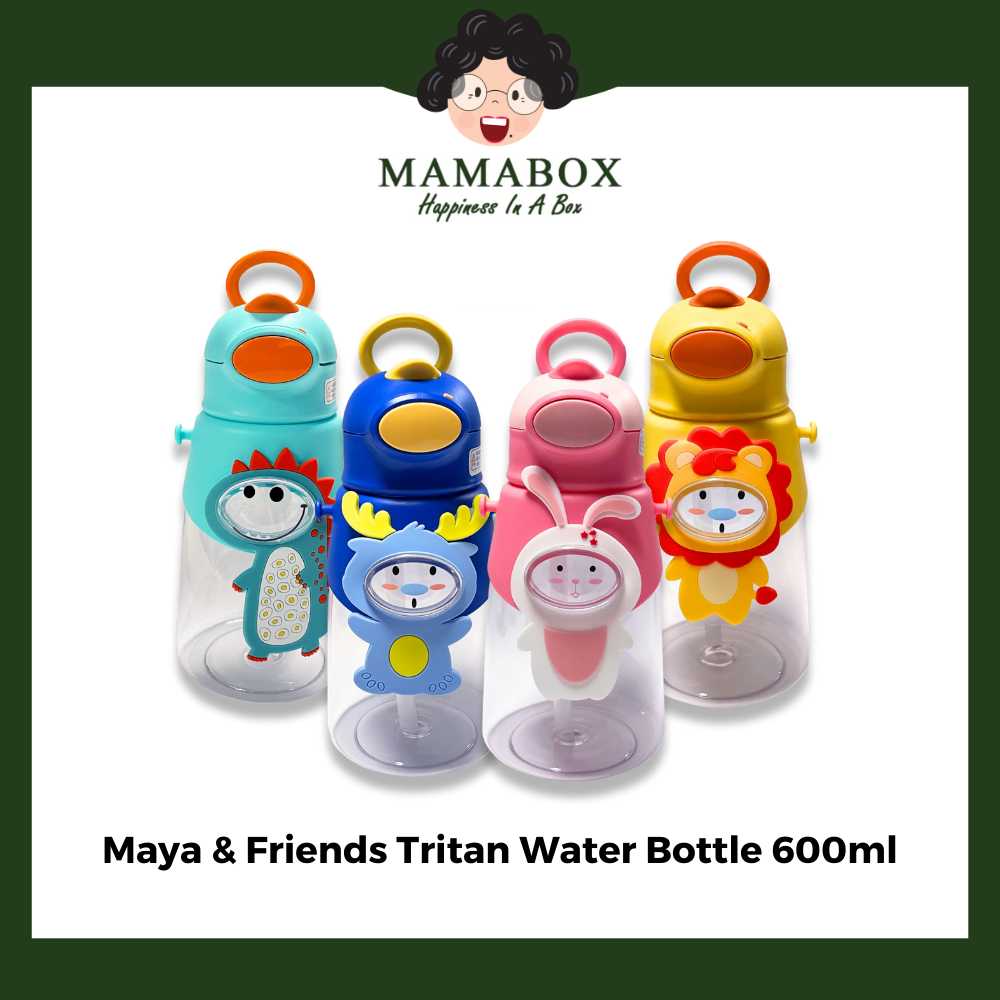 Maya & Friends Tritan Water Bottle - 600ml - mamabox.sg