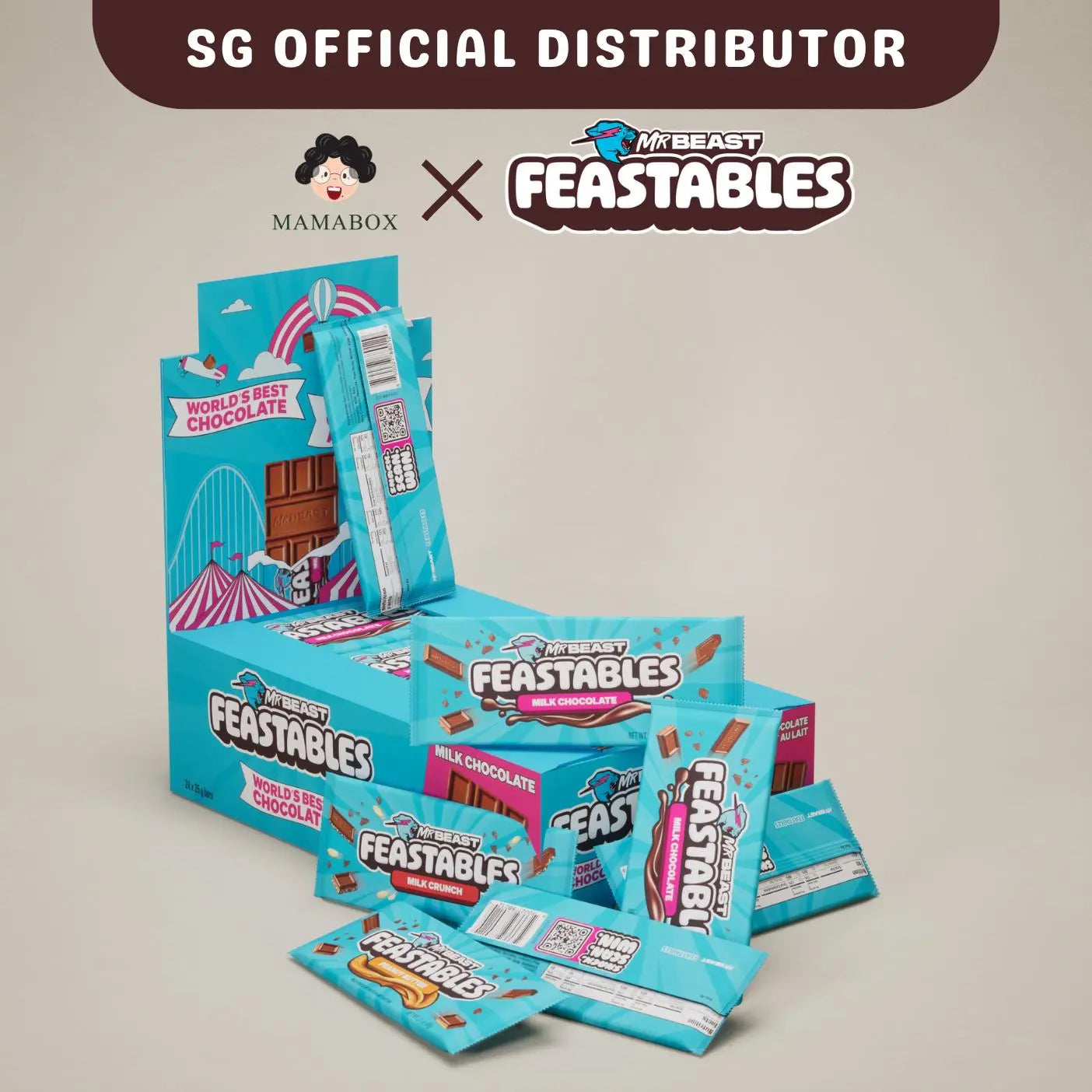 [New Packaging] Feastables MrBeast | Milk Chocolate + Crunch + Peanuts ...