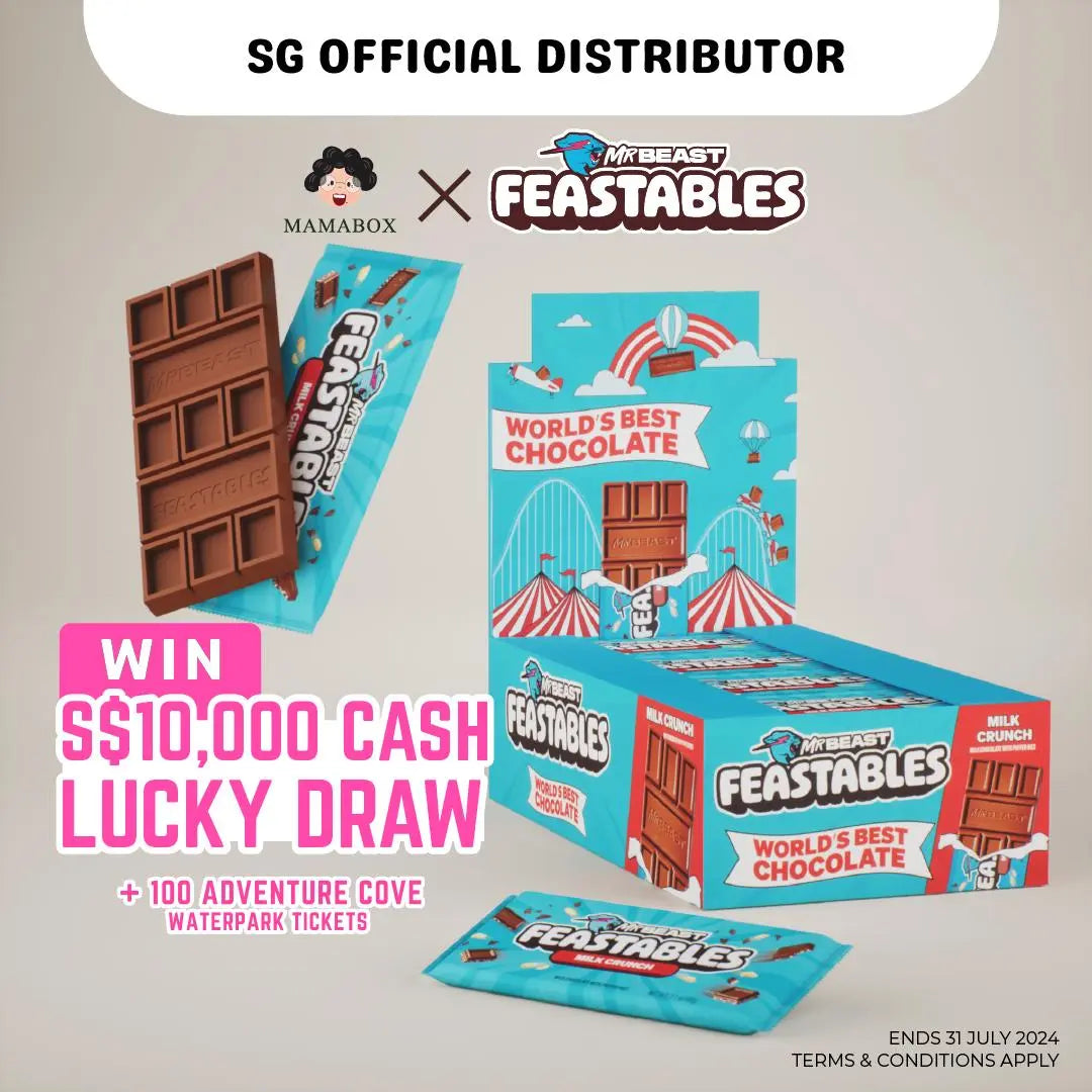 [Official Seller] Box of 24 Feastables MrBeast | New Bars | Crunch (24 Count x 35g) - mamabox.sg