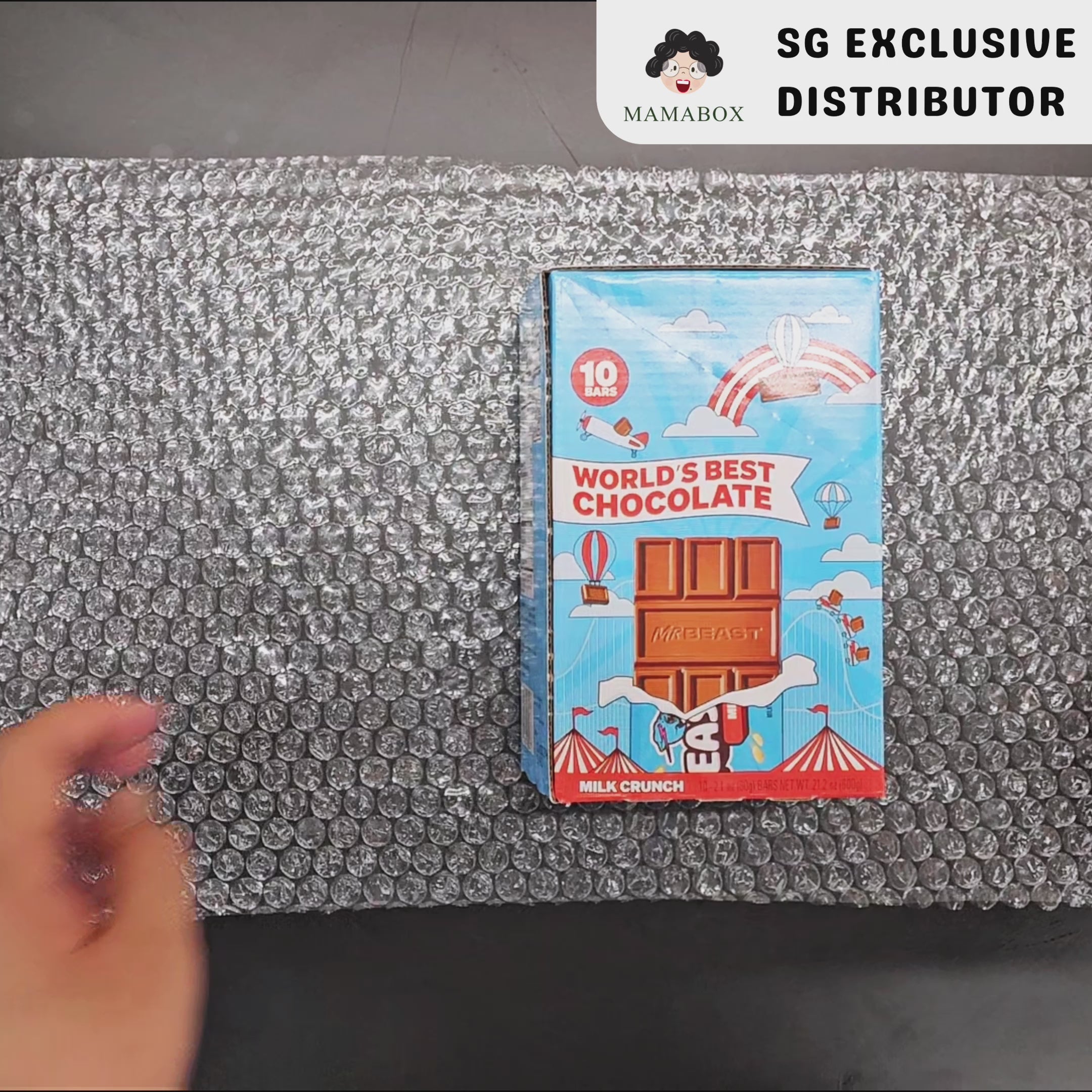 [Official Seller] Box of 10 Feastables MrBeast | New Bars | Peanut Butter (10 Count x 60g)