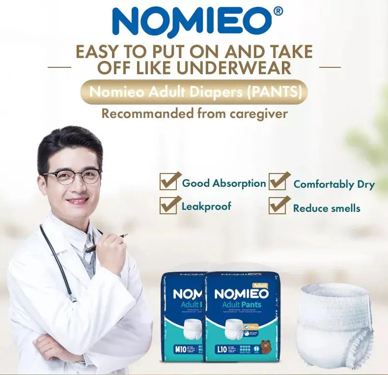 [Carton Sale]NOMIEO Adult Diapers Pants Tape - mamabox.sg