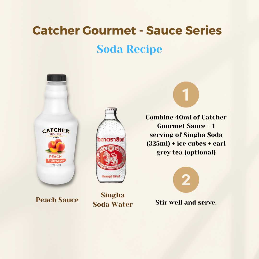 Catcher Gourmet Peach Fruity Sauce 1L - mamabox.sg