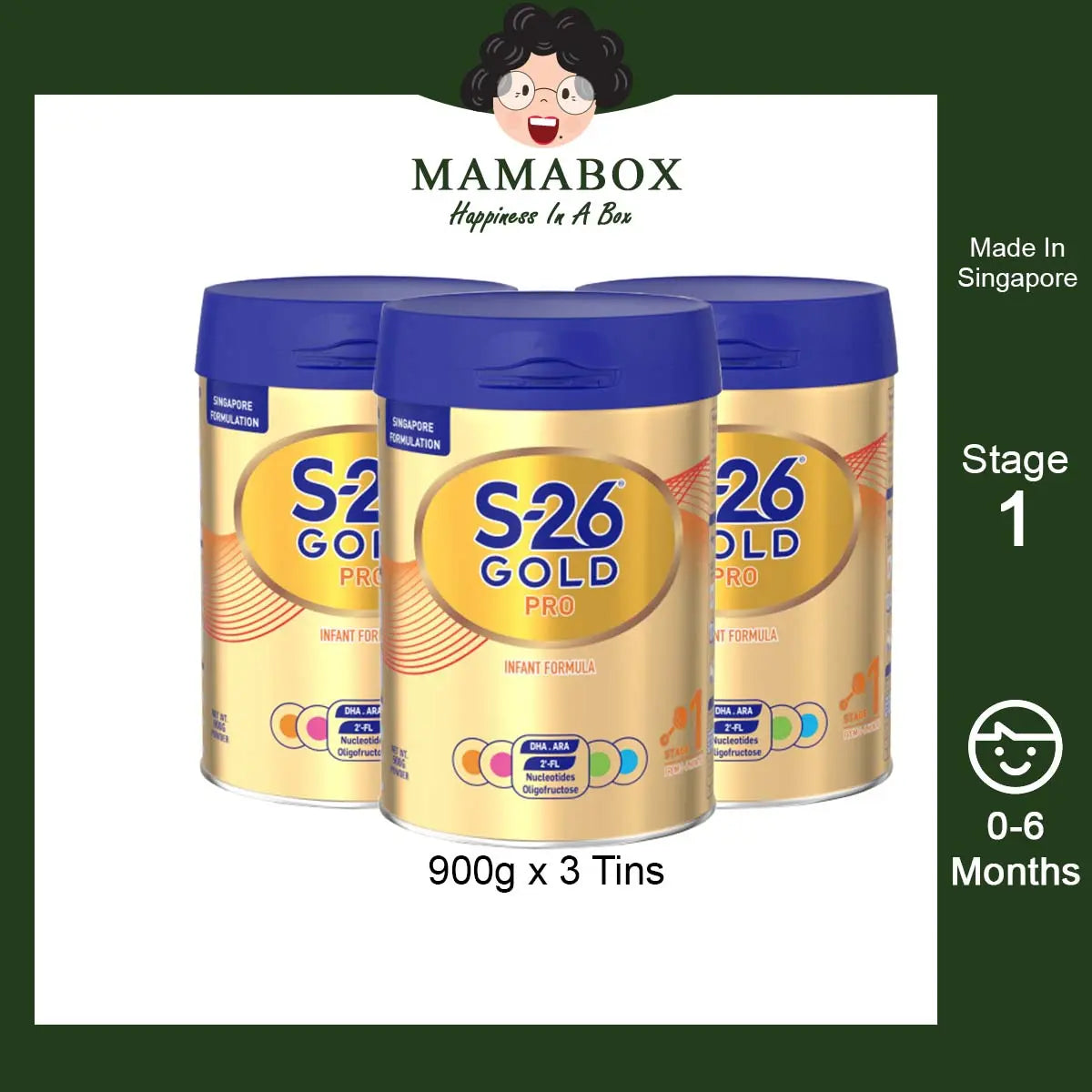 S26 Gold Pro Infant Formula Stage 1 900g - mamabox.sg
