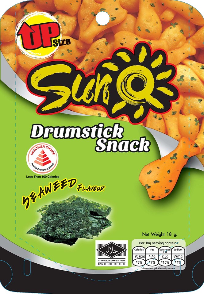 Sun Q Drumstick Snack Seaweed (18g x 13/78pkts) - mamabox.sg