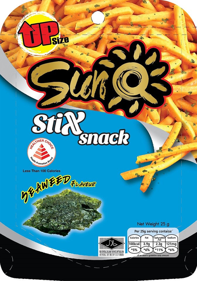 Sun Q Stix Snack Seaweed (25g x 13/78pkts) - mamabox.sg